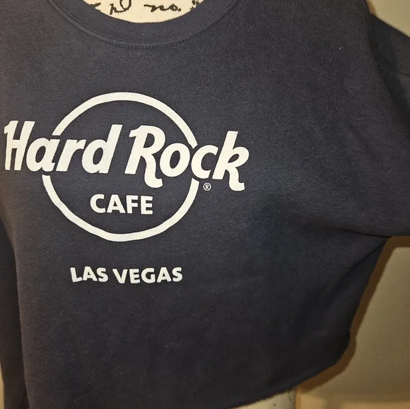 Hard Rock Las Vegas Womans Cropped Long Sleeve Sweatshirt Size M - Picture 4 of 10